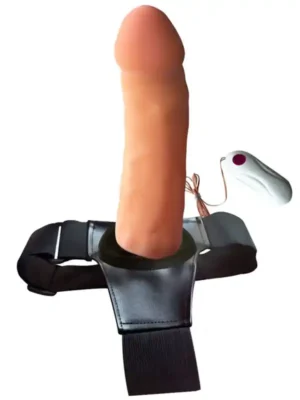Belden Bağlamalı Titreşimli İçi Boş Realistik Penis 21 cm