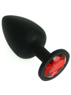 Silikon Anal Plug Taşlı Medium