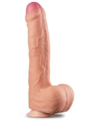 Çift Katmanlı Platinum Silikon Realistik Dildo 28 cm
